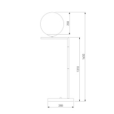 Торшер Eurosvet Frost 01083/1 латунь 1