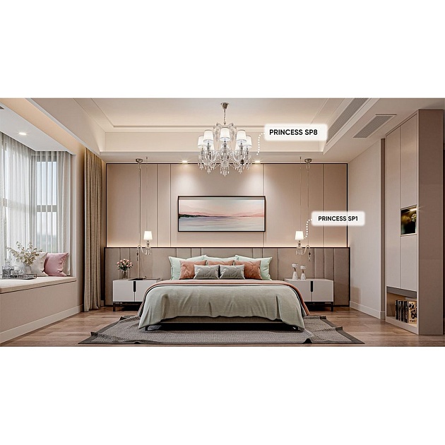 Подвесной светильник Crystal Lux Princess SP1 изображение 9 Подвесной светильник Crystal Lux Princess SP1 Фото № 9